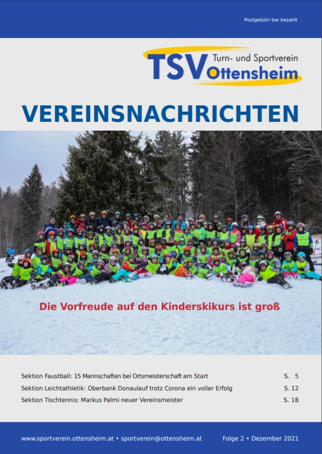 Vereinsnachrichten TSV Dezember 2021